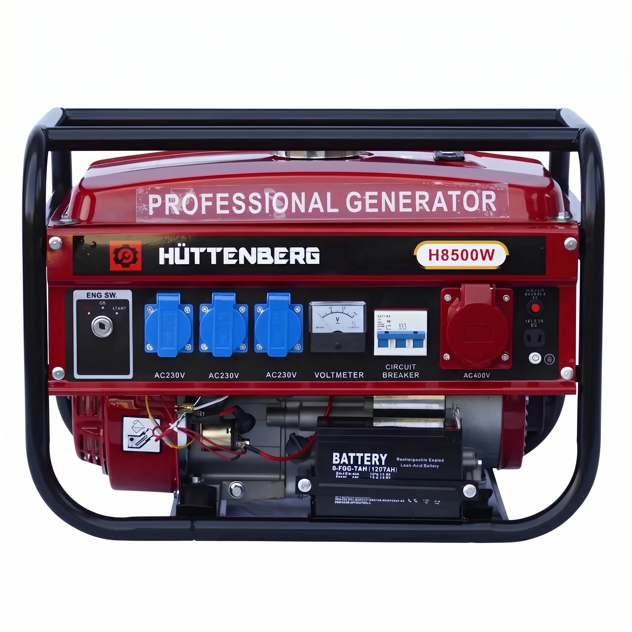 Generatore di Corrente 8500W con Avviamento Elettrico + batteria